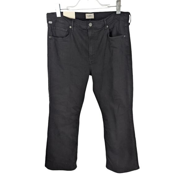 Citizens of Humanity Isola Cropped Boot Jeans Plush Black Sculpt Stretch NEW 32 - Picture 2 of 10